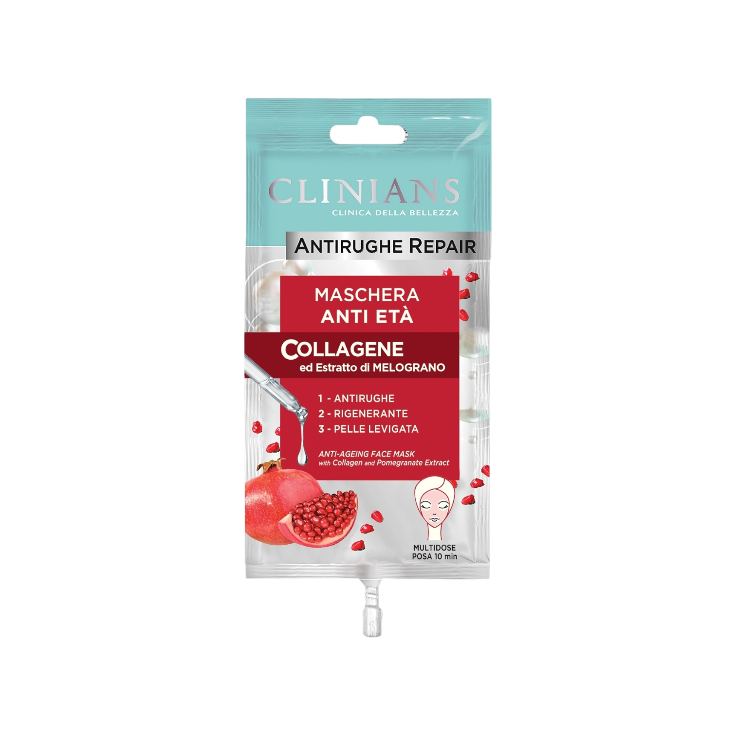 Clinians Anti-age Маска за Лице с Колаген и Екстракт от Нар